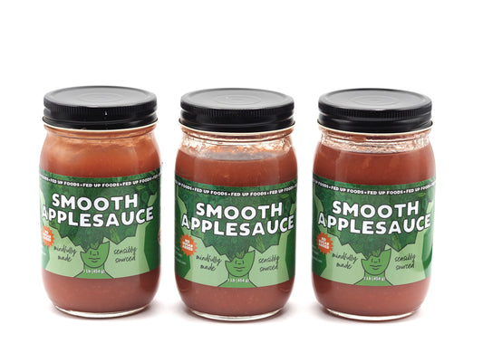 3 pack fed up foods smooth applesauce baby food