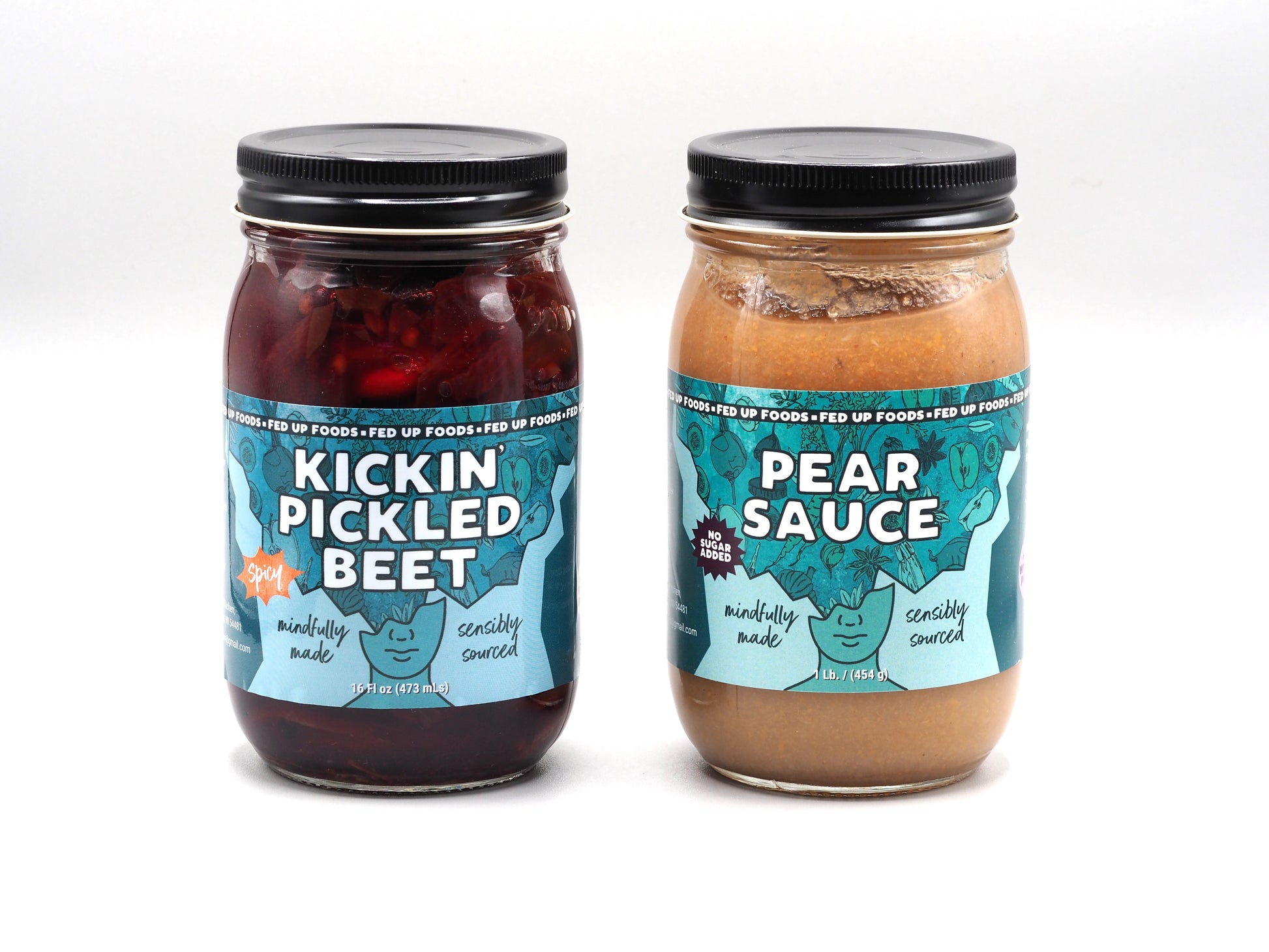 Fed Up Foods Kickin Pickled Beet and Pear Sauce in a 2 pack build your own variety pack 