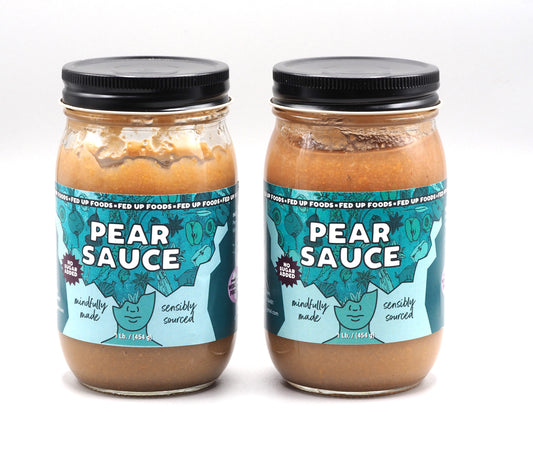 Fed Up Foods Pear sauce made with a little touch of ginger