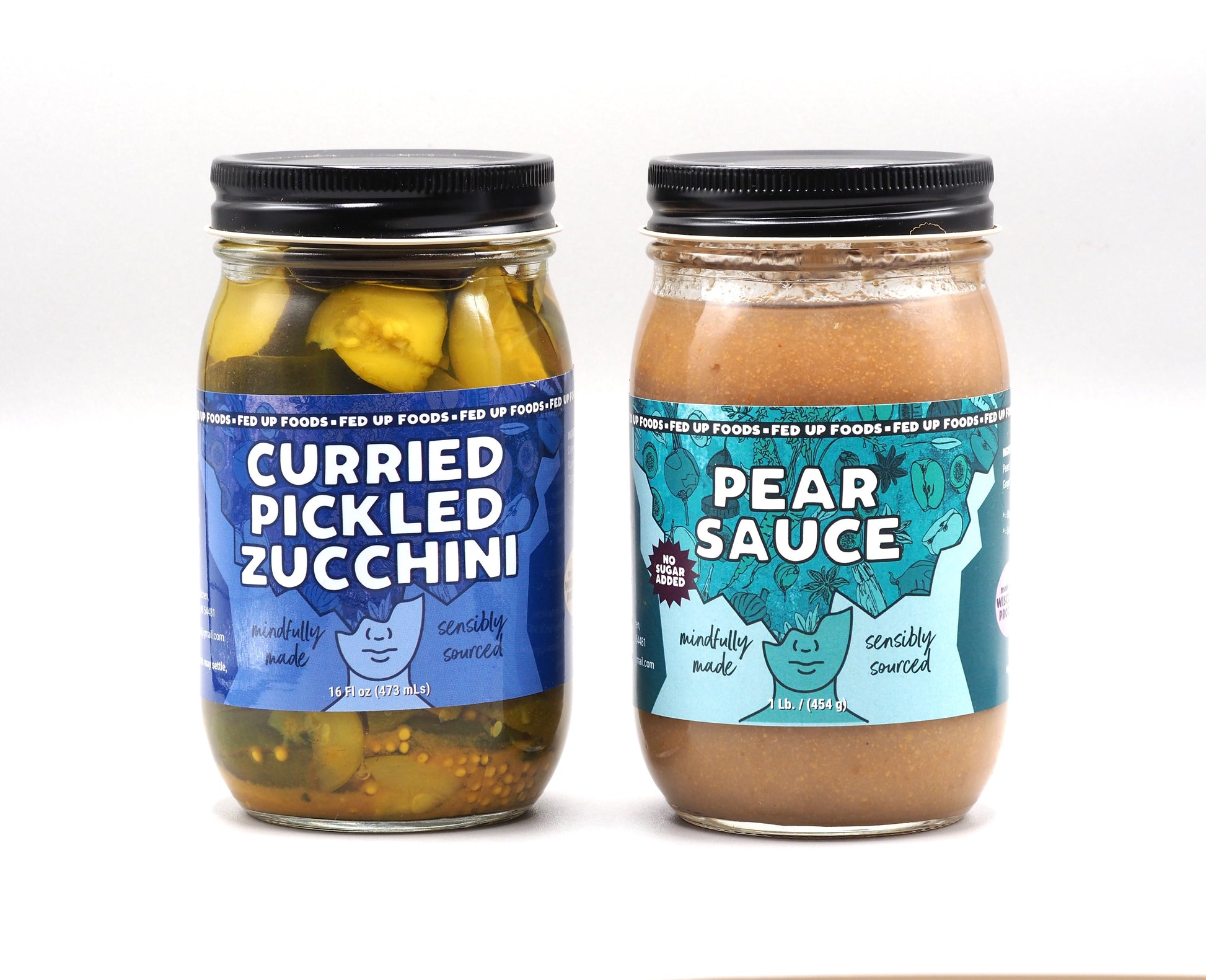 Fed Up Foods Curried Pickled Zucchini and Pear Sauce in a build your own variety pack