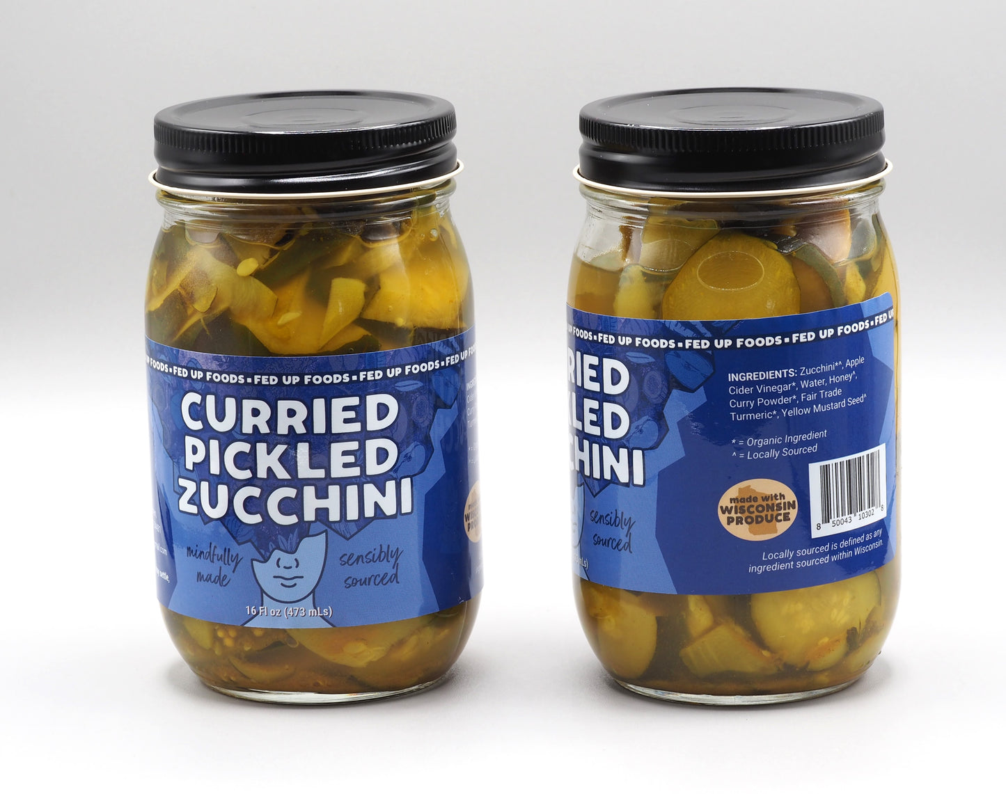 Fed Up Foods Curried Pickled Zucchini 2 pack