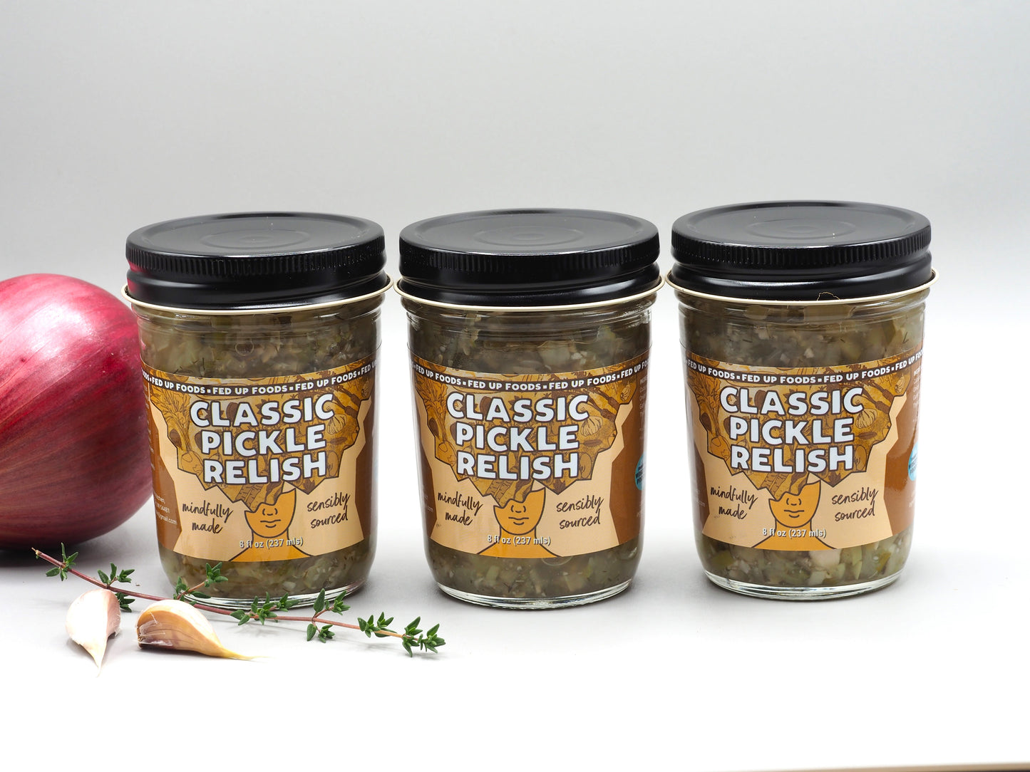 Classic Pickle Relish Fed Up Foods 3 pack