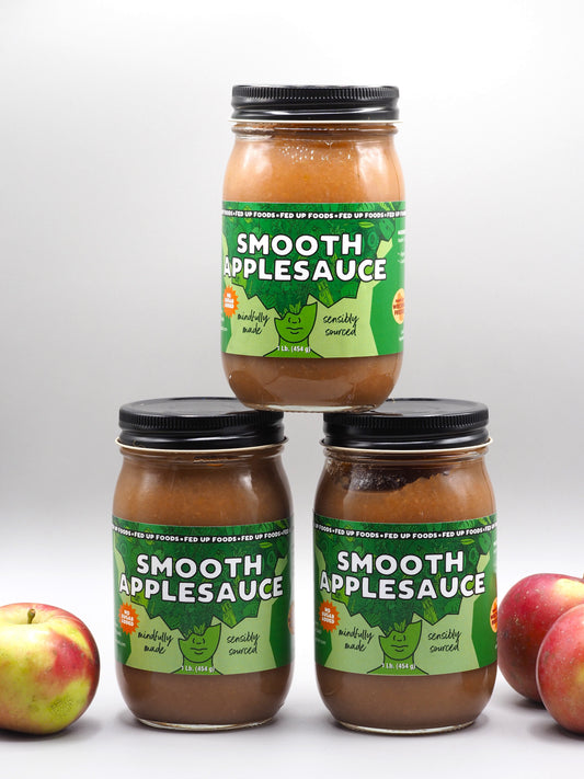 Fed Up Foods Smooth Applesauce 3 pack