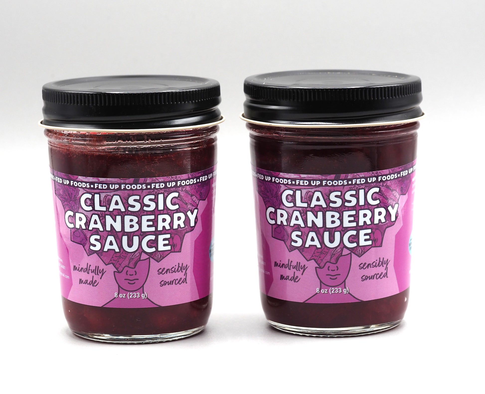 Fed up Foods Cranberry Sauce maple syrup organic cranberries sweet and delicious