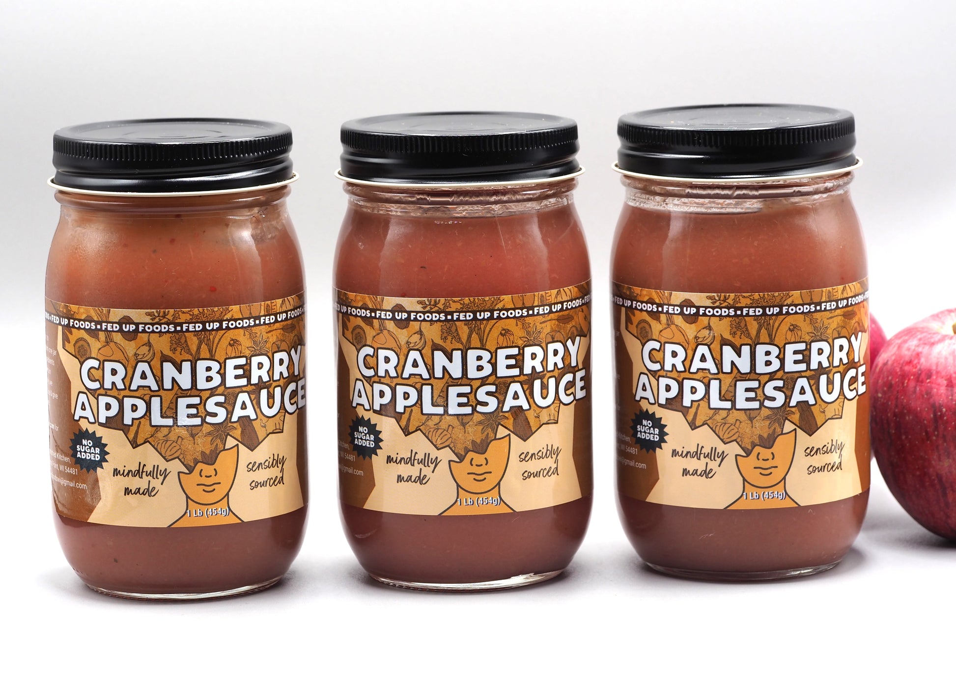 Fed Up Foods cranberry applesauce wisconsin produce wisconsin apples wisconsin cranberries organic
