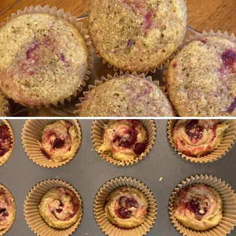 Fed Up Foods Cranberry Sauce featured in Cornbread cranberry sauce swirl muffins